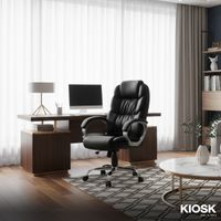 Executive PU Leather Chair with Padded Armrests-1