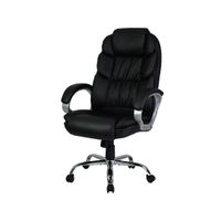 Executive PU Leather Chair with Padded Armrests-4