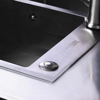 Kitchen Cabinet with 2 bowl 304stainless sink & Food Waste Disposer-7