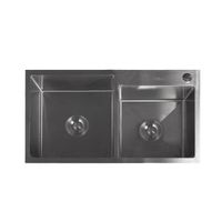Kitchen Cabinet with 2 bowl 304stainless sink & Food Waste Disposer-8