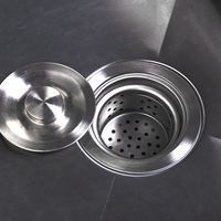 Kitchen Cabinet with 2 bowl 304stainless sink & Food Waste Disposer-9