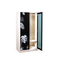 Open door-capsule handle mirror wardrobe-Monsterla graphic , Ixy Mild collection-4