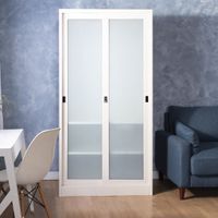 Frosted glass sliding wardrobe-1